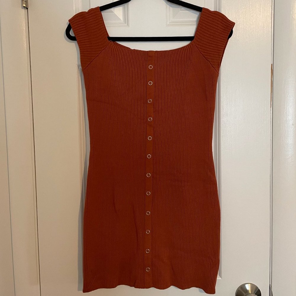 Fitted Knit Mini-Dress
